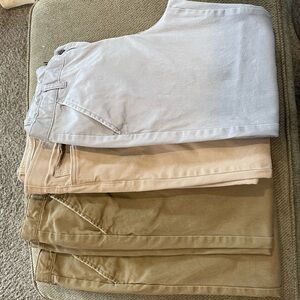 Set of Three Casual Pants in Neutral Tones